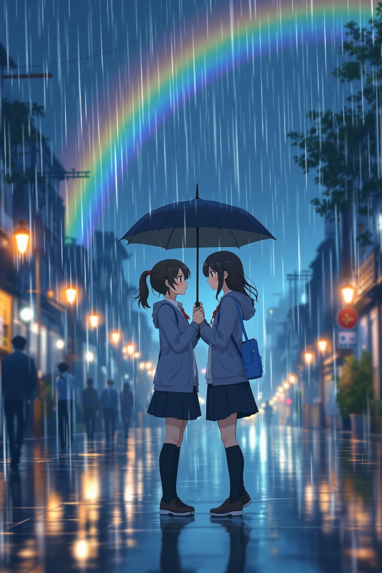 雨后彩虹 - 恋爱、藝術、成长、文艺 雨后彩虹 - 动漫封面